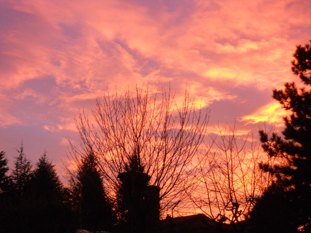 Cielo di fuoco a Calco